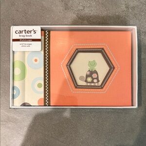 Carter's Orange Brag Book with Frog and Multicolor Circles